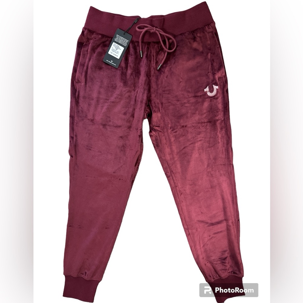 True Religion Velour Mid Rise Jogger
